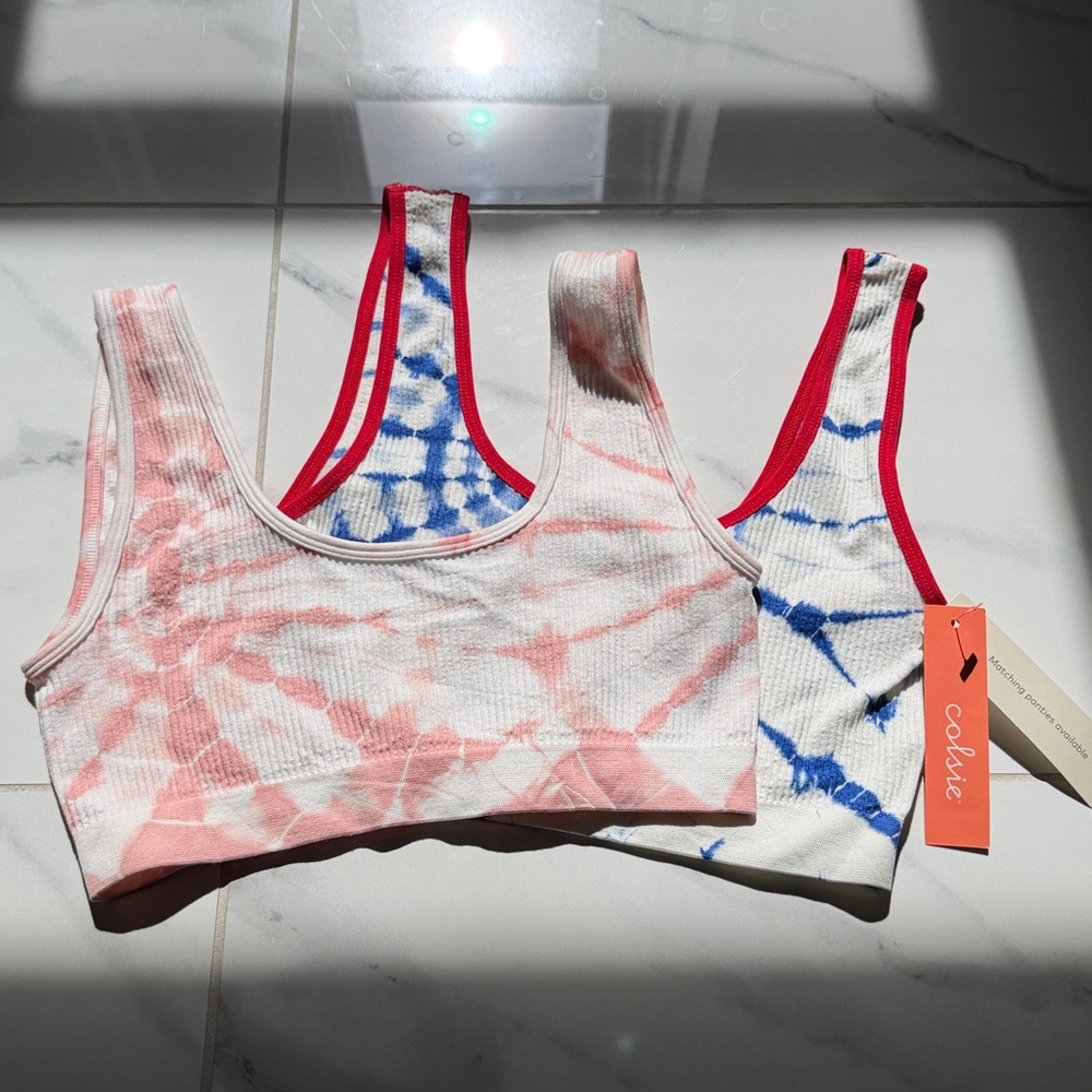 BUNDLE Colsie Tie Dye Lounge Bras Women’s Size S & XS